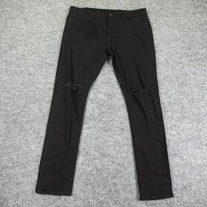 Ksubi Jeans Mens 38 Van Winkle‎ Ace Slice Black Distressed Stretch Skate Street